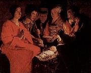 Georges de La Tour Nativity, Louvre Sweden oil painting artist